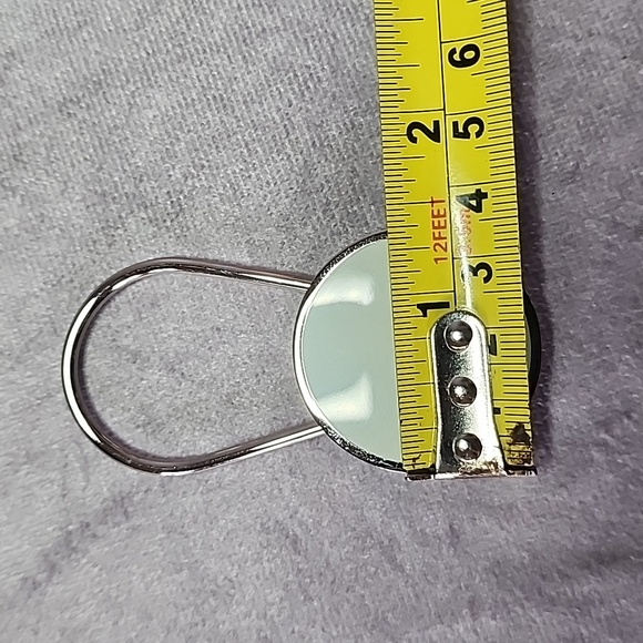 Prada Silver Ivory Cream Key Ring Bag Charm - Picture 5 of 5